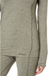 Hot Chillys Women Clima-Tek Crew Midweight Relaxed Fit Base Layer
