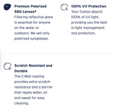 Costa del Mar Corbina Pro Unisex Fishing Polarized Sunglasses