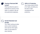 Costa Del Mar Tybee Rectangular Men Performance Sunglasses