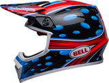 BELL MX-9 MIPS Adult Full-Face Dirt Motorcycle Helmet - Advanced Protection and Comfort Mcgrath Showtime 23 Gloss Black Red Left