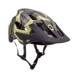 Fox Speedframe Camo MTB Helmet - Essential Open-Face Performance Green camo front Right