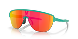 Oakley Corridor Rectangular Men Sunglasses - Front view, showcasing semi-rimless shield design and Unobtainium features
