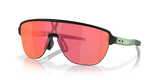 Oakley Corridor Rectangular Men Sunglasses - Front view, showcasing semi-rimless shield design and Unobtainium features