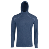 Hot Chillys Men Clima-Tek Hoodie Midweight Relaxed Fit Base Layer Blue