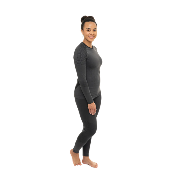 Hot Chillys Women 3D Knit Crew Midweight Body Fit Base Layer