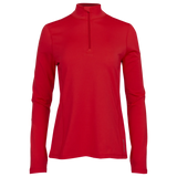 Hot Chillys Women Micro-Elite Chamois Solid Zip-T Base Layer Red