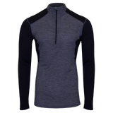 Hot Chillys Men Clima-Wool Merino Zip-T - Front view, showcasing merino wool blend and zip closure
