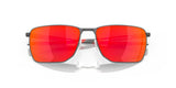 Oakley Ejector Rectangular Men Lifestyle Sunglasses Red lens front closed
