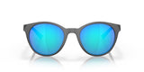 Oakley Spindrift Unisex Lifestyle Sunglasses - Front view, showcasing trendy round silhouette and no-slip nosepads