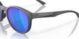 Oakley Spindrift Unisex Lifestyle Sunglasses - Front view, showcasing trendy round silhouette and no-slip nosepads