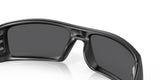 "Oakley Gascan Unisex Lifestyle Sunglasses - Front view, showcasing high-wrap design with straight edges and hard lines"