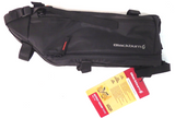 Blackburn Outpost Bike Frame Bag featuring expandable bottom, water bladder hydration port, and water-resistant material, available in various sizes for versatile storage.