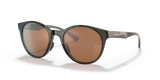 Oakley Spindrift Unisex Lifestyle Sunglasses - Front view, showcasing trendy round silhouette and no-slip nosepads