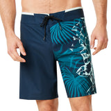 Oakley Biscuit Flower Seamless 18 Inch Men Surf Boardshort - Stylish Men's Swimwear Inch Blue