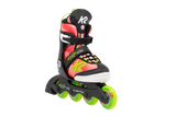K2 Marlee Beam Kids Inline Skates - Bright blue and pink inline skates with light-up wheels, designed for outdoor fun and active kids