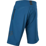 Fox Racing Men's Defend MTB Shorts - Front view, showcasing durable TruMotion® fabric and race-ratchet closure Blue