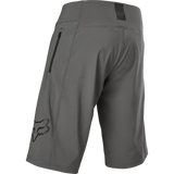 Fox Racing Men's Defend MTB Shorts - Front view, showcasing durable TruMotion® fabric and race-ratchet closure Grey
