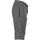 Fox Racing Men's Defend MTB Shorts - Front view, showcasing durable TruMotion® fabric and race-ratchet closure Grey