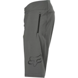 Fox Racing Men's Defend MTB Shorts - Front view, showcasing durable TruMotion® fabric and race-ratchet closure Grey