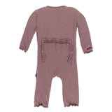 Kickee Pants Solid Muffin Ruffle Coverall with Snaps