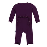 Kickee Pants Solid Muffin Ruffle Coverall with Snaps