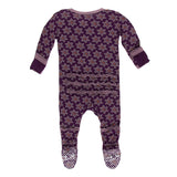 Kickee Pants Print Muffin Ruffle Footie with Zipper