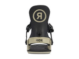 Ride C-2 Snowboard Bindings - Durable Aluminum Heelcup and Comfortable Ankle Strap khaki back