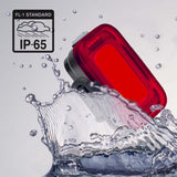 Blackburn Grid Rear Light - Front view, showcasing versatile mode options and rechargeable design