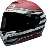 BELL Race Star Flex DLX Adult Street Motorcycle Helmet with ProTint shield. Matte White Candy red