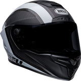 BELL Race Star Flex DLX Adult Street Motorcycle Helmet with ProTint shield. Matte gloss black white