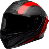 BELL Race Star Flex DLX Adult Street Motorcycle Helmet with ProTint shield. Matte Glosse Gray Red
