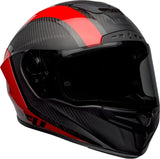 BELL Race Star Flex DLX Adult Street Motorcycle Helmet with ProTint shield. Matte Glosse Gray Red