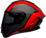 BELL Race Star Flex DLX Adult Street Motorcycle Helmet with ProTint shield. Matte Glosse Gray Red
