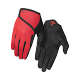 Giro DND Jr II Unisex Youth Cycling Gloves in action on young rider Bright Red Hero