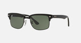 Ray-Ban RB4190 Clubmaster Square Unisex Lifestyle Sunglasses Demi Gloss Black on Black