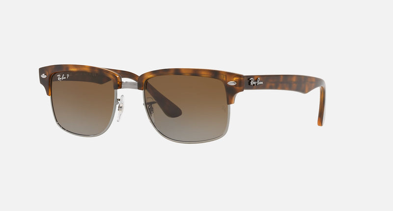 Ray-Ban RB4190 Clubmaster Square Unisex Lifestyle Sunglasses Havana Brown