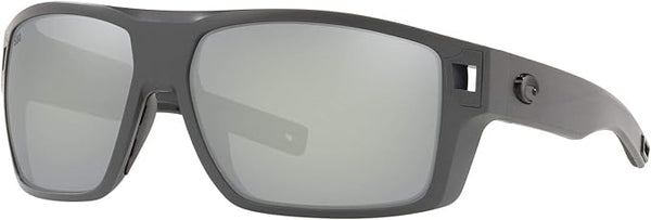 Costa Del Mar Diego Fishing Polarized Sunglasses - Matte Gray / Grey Silver Mirror 580G