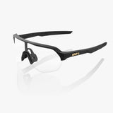 100% S2 Unisex Bike Sunglasses Matte Black - Soft Gold Mirror Lens