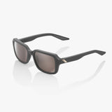 100% RIDELEY Unisex Bike Sunglasses Soft Tact Cool Grey - HiPER Silver Mirror Lens