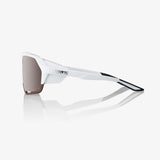 100% NORVIK Unisex Bike Sunglasses Soft Tact White - HiPER Silver Mirror Lens