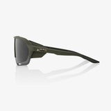 100% NORVIK Unisex Bike Sunglasses Soft Tact Army Green - Smoke Lens