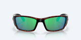 Costa del Mar Corbina Men Fishing Polarized Sunglasses Tortoise Green Mirror Front 