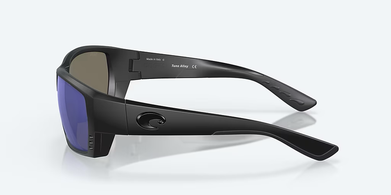 Costa del Mar Tuna Alley Men Fishing Polarized Sunglasses - Front view, showcasing integral hinges and vent system