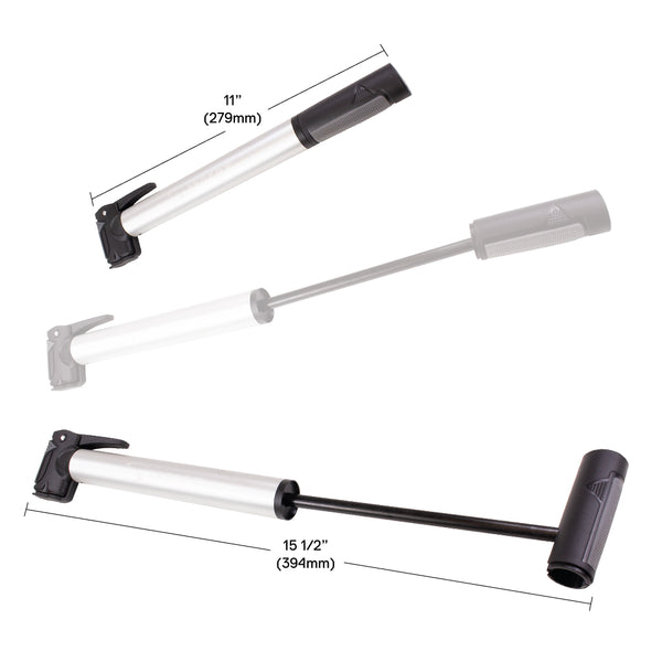 Serfas Big Stick Dual Head Mini Pump Unisex Bike Accessories