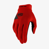 100% RIDECAMP Gel Unisex Bike Gloves Red