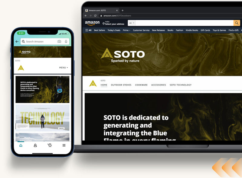 New Day Sports brand third party platform services in amazon for free, storefront A+ content listing optimization catalog updates