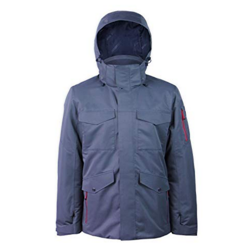 Boulder Gear Teton Men Winter Ski Jacket - Waterproof and insulated ski jacket Raven Grey