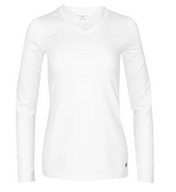 SnowAngel Doeskin V-Neck Crew Midweight Hourglass Fit Women Base Layer