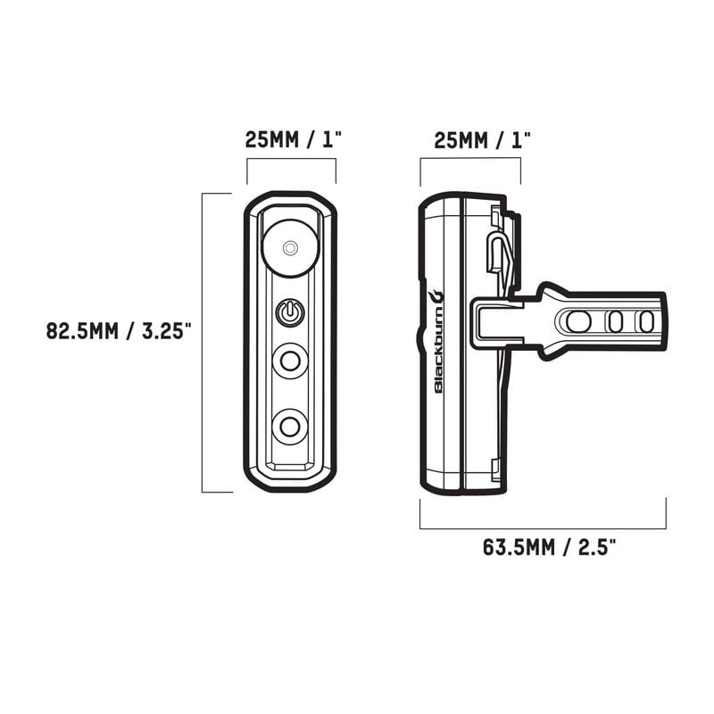 Blackburn 2'Fer-XL 200 Lumen Front Rear Rechargeable Waterproof Light Set