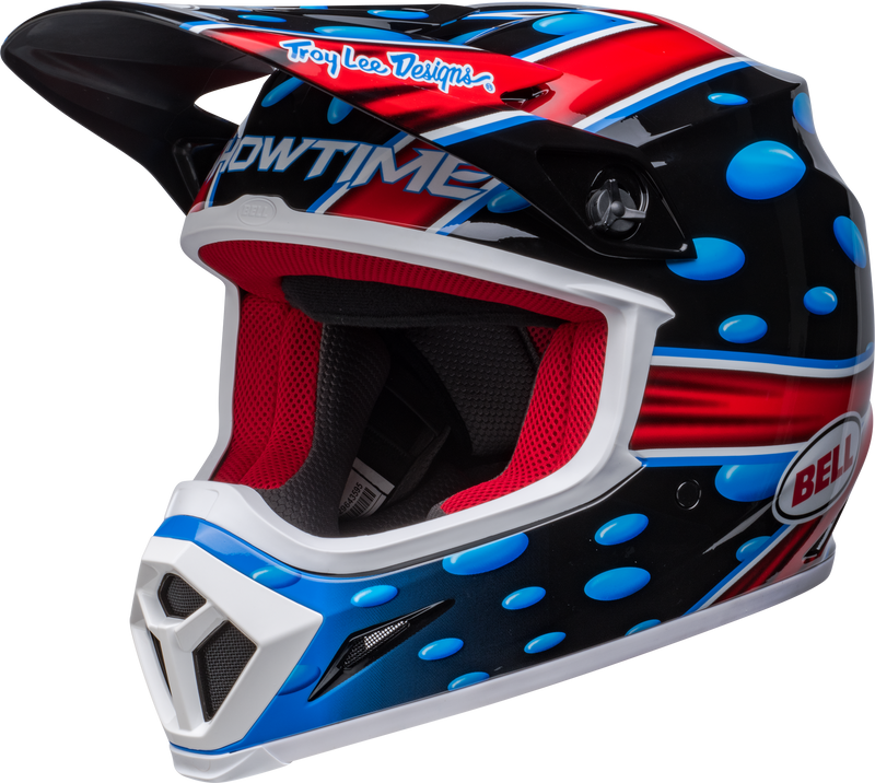 BELL MX-9 MIPS Adult Full-Face Dirt Motorcycle Helmet - Advanced Protection and Comfort Mcgrath Showtime 23 Gloss Black Red  Front Left